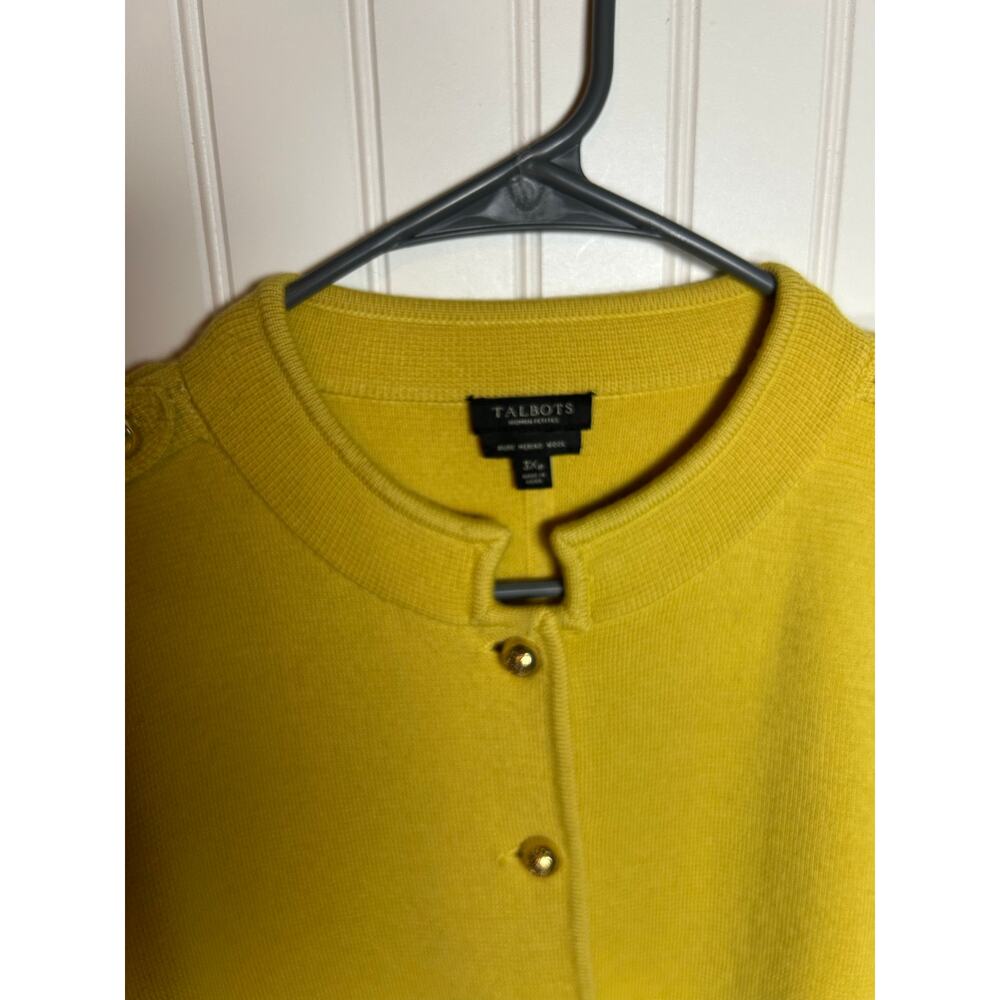Talbots Yellow Button-Front Knit Cardigan - Picture 4 of 13